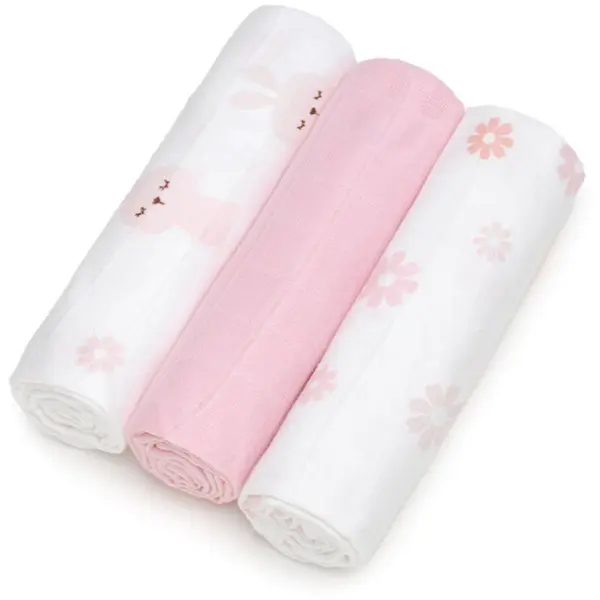 T-Tomi T-TOMI TETRA Cloth Diapers HIGH QUALITY plenice iz blaga Bunnies 70x70 cm 3 kos