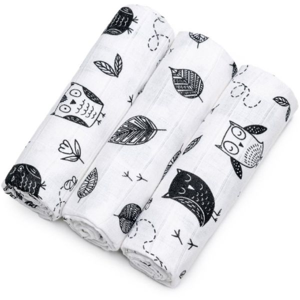 T-Tomi T-TOMI TETRA Cloth Diapers HIGH QUALITY plenice iz blaga Owls 70x70 cm 3 kos