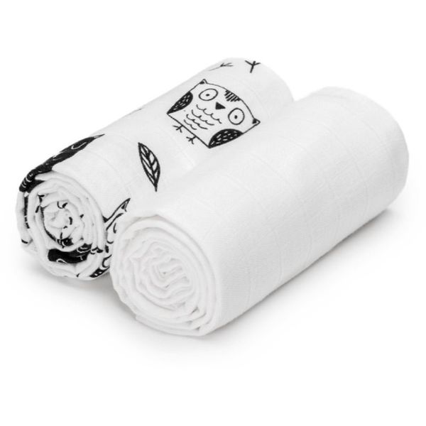 T-Tomi T-TOMI TETRA Cloth Towels EXCLUSIVE COLLECTION brisača Owls 90x100 cm 2 kos