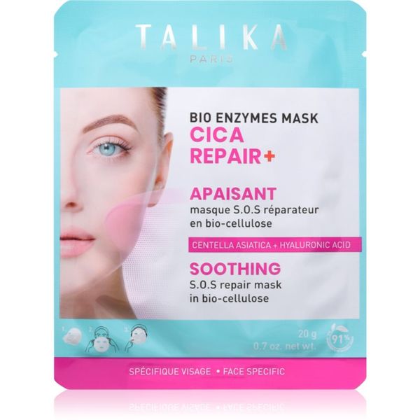 Talika Talika Bio Enzymes Cica Repair Soothing maska iz platna za problematično kožo, akne 20 g