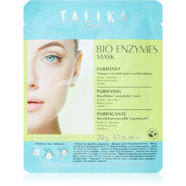 Talika Talika Bio Enzymes Mask Purifying maska iz platna s čistilnim in osvežilnim učinkom 20 g