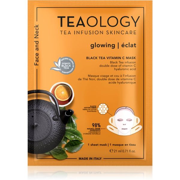 Teaology Teaology Face Mask Vitamin C maska iz platna z vitaminom C 21 ml