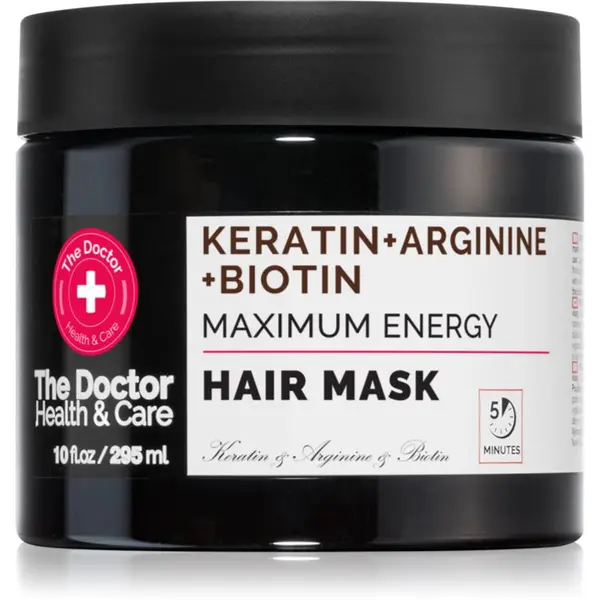 The Doctor The Doctor Keratin + Arginine + Biotin Maximum Energy keratinska maska za lase 295 ml