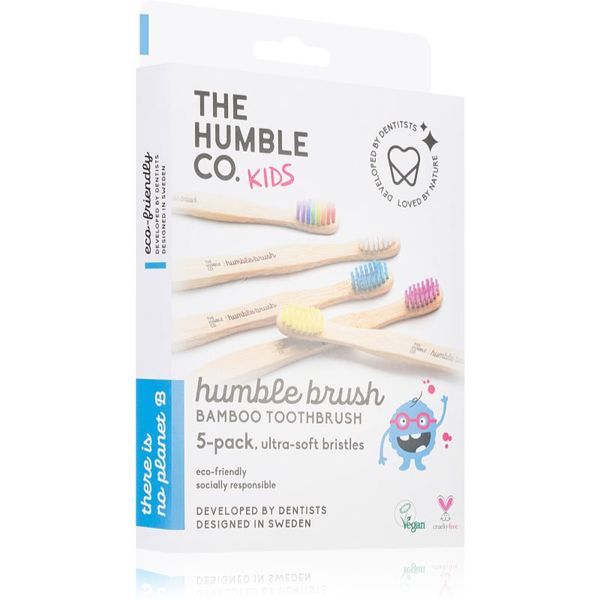 The Humble Co. The Humble Co. Brush Kids bambusova zobna ščetka ultra soft za otroke 5 kos