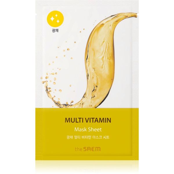 The Saem The Saem Bio Solution Multi Vitamin maska iz platna za posvetlitev in vitalnost kožo 20 g