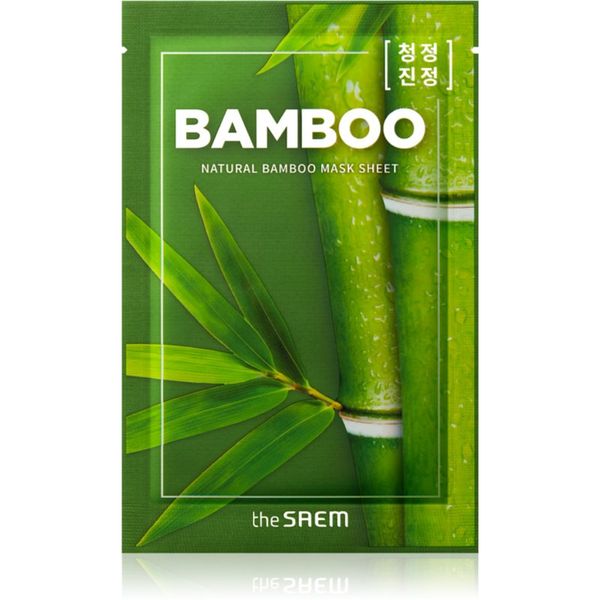 The Saem The Saem Natural Mask Sheet Bamboo maska iz platna z učvrstitvenim učinkom 21 ml