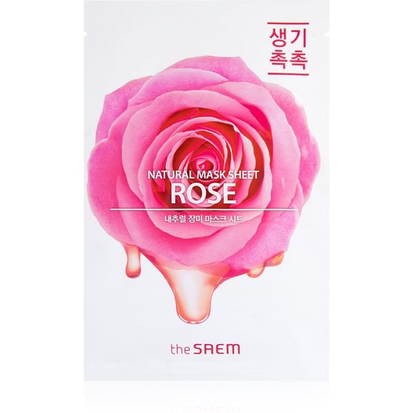 The Saem The Saem Natural Mask Sheet Rose maska iz platna z vlažilnim in revitalizacijskim učinkom 21 ml