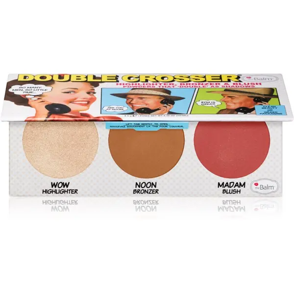 theBalm theBalm Double Crosser® paleta za lica 3v1 8.5 g