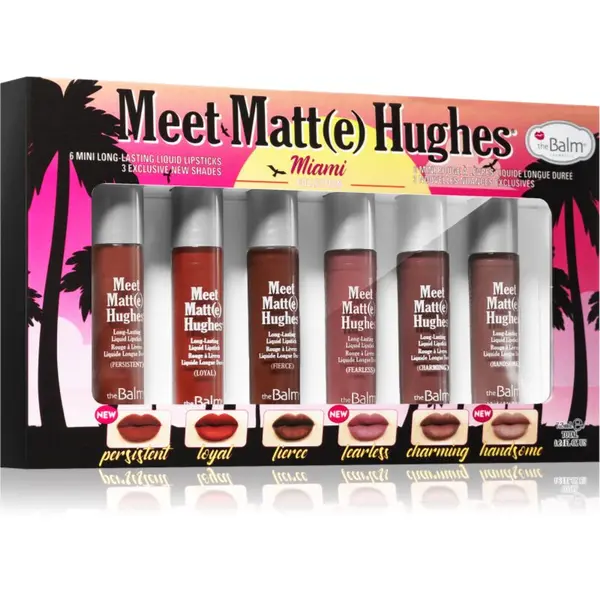 theBalm theBalm Meet Matt(e) Hughes Mini Kit Miami set tekočih šmink za dolgoobstojen učinek