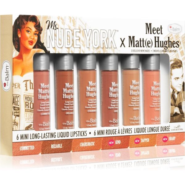 theBalm theBalm Meet Matt(e) Hughes X Ms. Nude York set tekočih šmink (z mat učinkom)