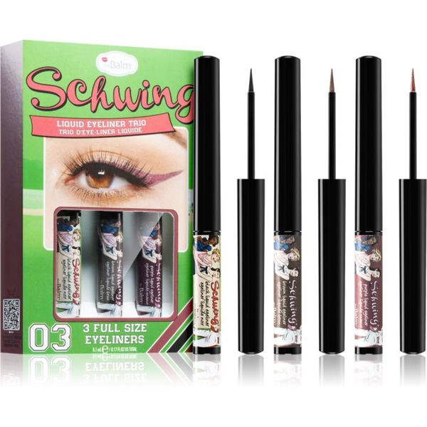 theBalm theBalm Schwing® Liquid Eyeliner Trio dolgoobstojno tekoče črtalo za oči 3x1,7 ml