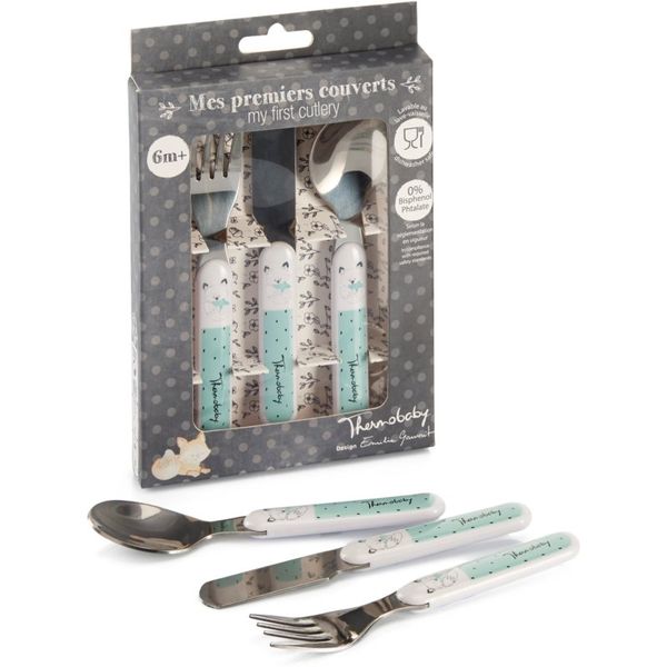 Thermobaby Thermobaby Dishes & Cutlery pribor za otroke 6m+ 3 kos