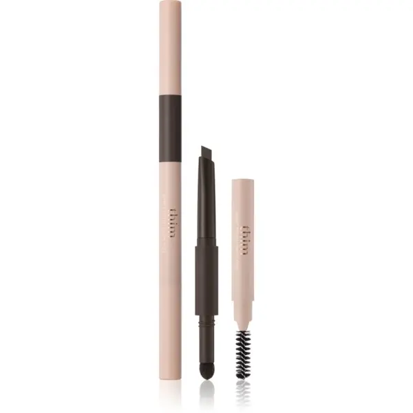 thim thim Artist Touch Brow Duo obojestranski svinčnik za obrvi s krtačko odtenek 03 Black Brown 0.6 g