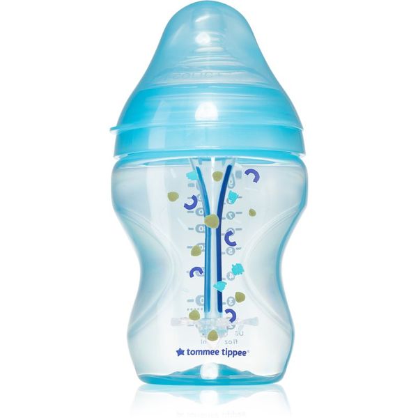 Tommee Tippee Tommee Tippee Closer To Nature Anti-colic Advanced Baby Bottle steklenička za dojenčke Slow Flow Blue 0 m+ 260 ml