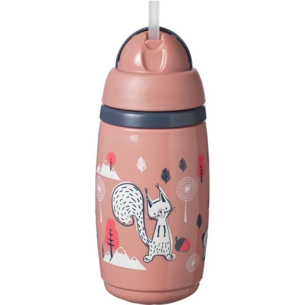 Tommee Tippee Tommee Tippee Superstar Insulated Straw skodelica s slamico za otroke 12m+ Pink 266 ml