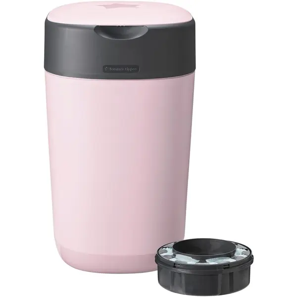 Tommee Tippee Tommee Tippee Twist & Click Pink koš za plenice + vložek za koš 1 kos