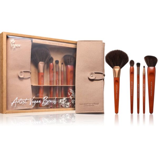 Too Cool For School Too Cool For School Artist Vegan Brush Set set čopičev z etuijem