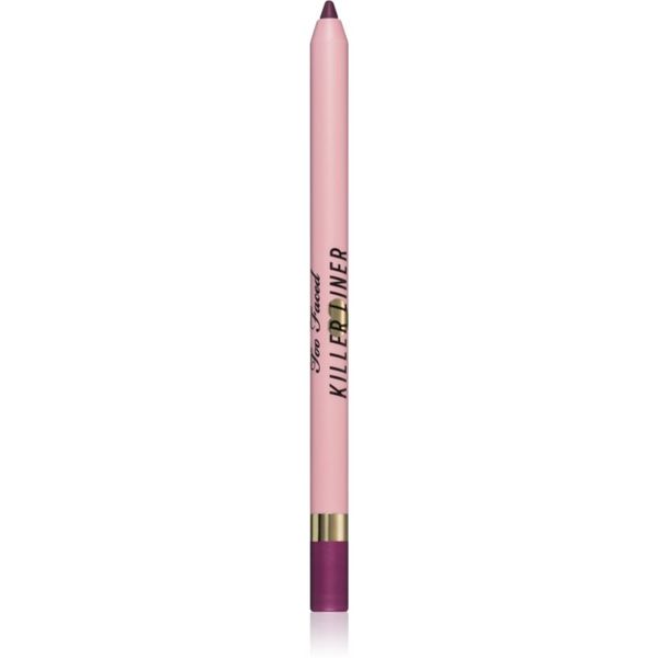 Too Faced Too Faced Killer Liner 36 Hour Waterproof Gel Eyeliner Pencil vodoodporni gel svinčnik za oči za dolgoobstojen učinek odtenek Queen 1,2 g