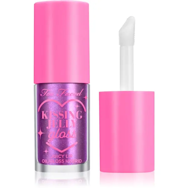 Too Faced Too Faced Kissing Jelly Lip Oil Gloss oljast sijaj za ustnice za intenzivno vlažnost odtenek Birthday Kiss 4.5 ml