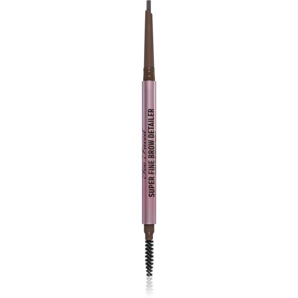 Too Faced Too Faced Super Fine Brow Detailer Eyebrow Pencil dolgoobstojni svinčnik za obrvi odtenek Dark Brown 0,08 g