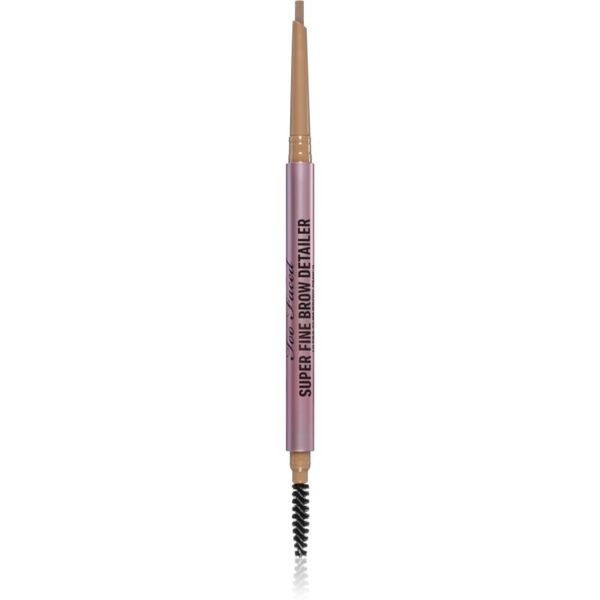 Too Faced Too Faced Super Fine Brow Detailer Eyebrow Pencil dolgoobstojni svinčnik za obrvi odtenek Taupe 0,08 g