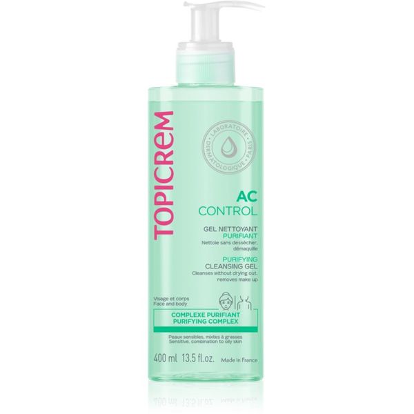 Topicrem Topicrem AC Purifying Cleansing Gel globinsko čistilni gel za mastno občutljivo kožo 400 ml