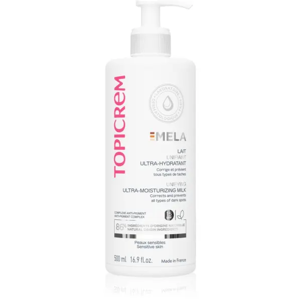 Topicrem Topicrem MELA Unifying Ultra-Moisturizing Milk SPF15 vlažilni losjon proti pigmentnim madežem SPF 15 500 ml