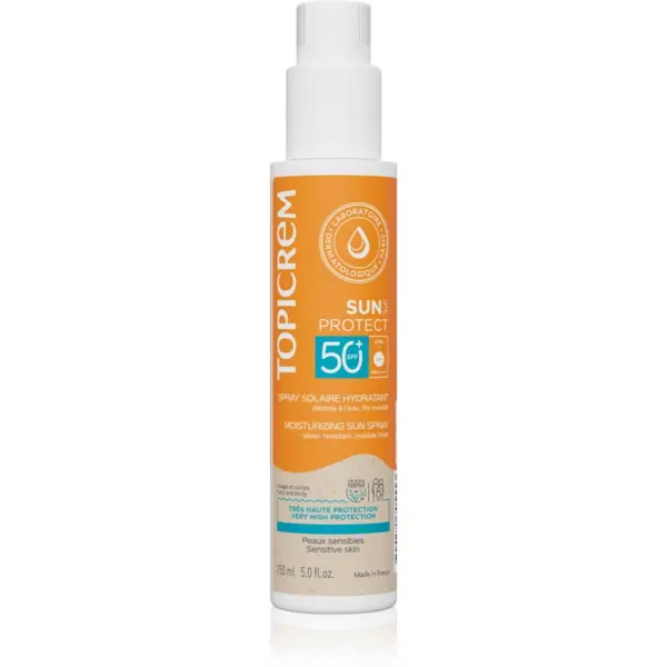 Topicrem Topicrem Sun Protect Moisturizing Sun Spray zaščitno pršilo z vlažilnim učinkom SPF 50+ 150 ml