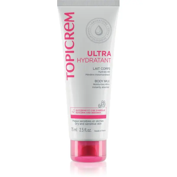 Topicrem Topicrem UH BODY Ultra-Moisturizing Body Milk globinsko vlažilno mleko za telo za suho in občutljivo kožo 75 ml