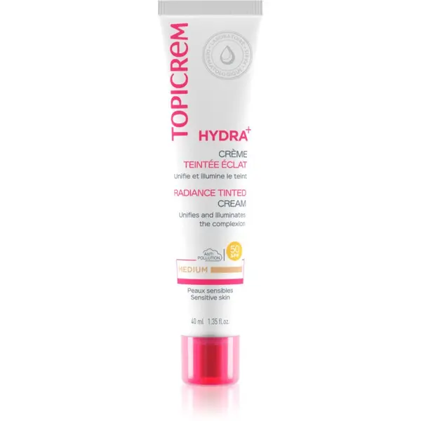 Topicrem Topicrem UH FACE HYDRA+ Radiance Tinted Cream tonizirajoča vlažilna krema SPF 40 odtenek Medium 40 ml
