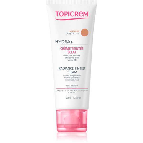 Topicrem Topicrem UH FACE HYDRA+ Radiance Tinted Cream tonizirajoča vlažilna krema SPF 40 odtenek Medium 40 ml