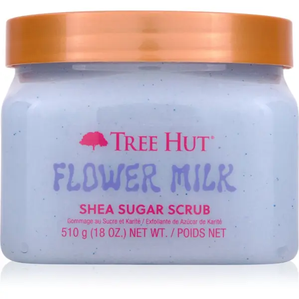 Tree Hut Tree Hut Shea Sugar Scrub Flower Milk sladkorni piling za telo 510 g