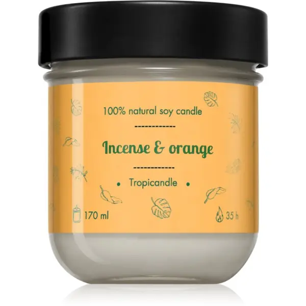 Tropicandle Tropicandle Incense & Orange dišeča sveča 170 ml