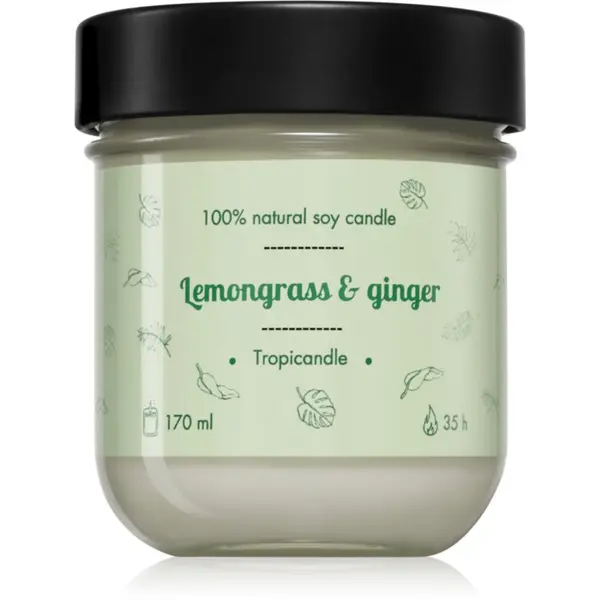 Tropicandle Tropicandle Lemongrass & Ginger dišeča sveča 170 ml