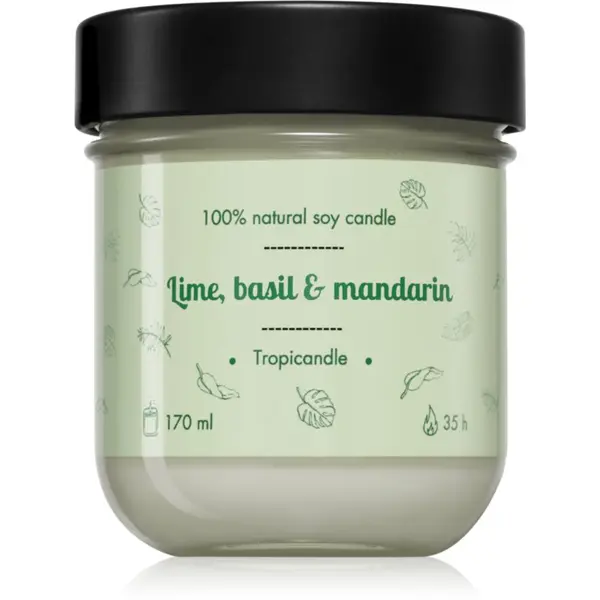 Tropicandle Tropicandle Lime, Basil & Mandarin dišeča sveča 170 ml