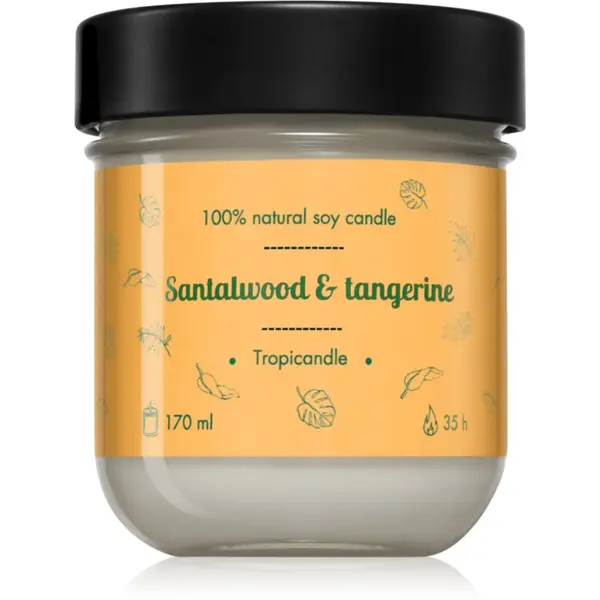 Tropicandle Tropicandle Santalwood & Tangerine dišeča sveča 170 ml