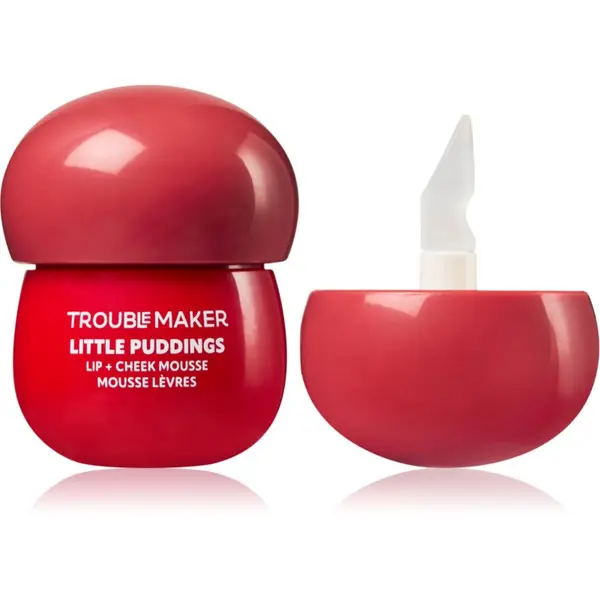 Trouble Maker Trouble Maker Little Pudding Lip + Cheek Mousse večnamensko ličilo za ustnice in lica odtenek Mimi Rose Pink 5 g