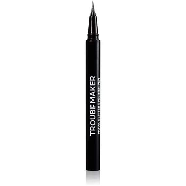 Trouble Maker Trouble Maker Nova Glitter Liquid Eyeliner Pen bleščeče črtalo za oči odtenek Black Hole Black 0.5 ml