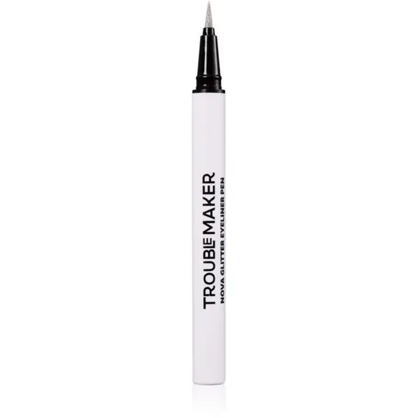 Trouble Maker Trouble Maker Nova Glitter Liquid Eyeliner Pen bleščeče črtalo za oči odtenek Circuit Breaker Silver 0.5 ml