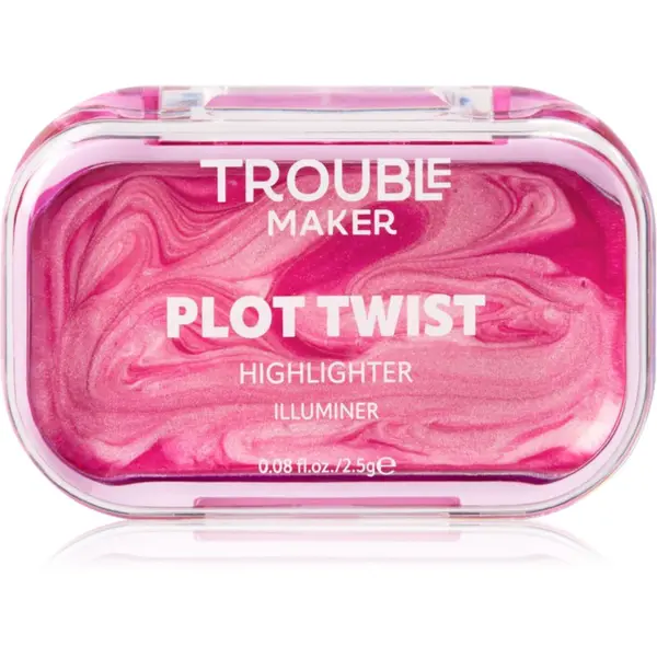 Trouble Maker Trouble Maker Plot Twist Cream Highlight trdi kremasti osvetljevalec odtenek Spiralling Pink 2.5 g