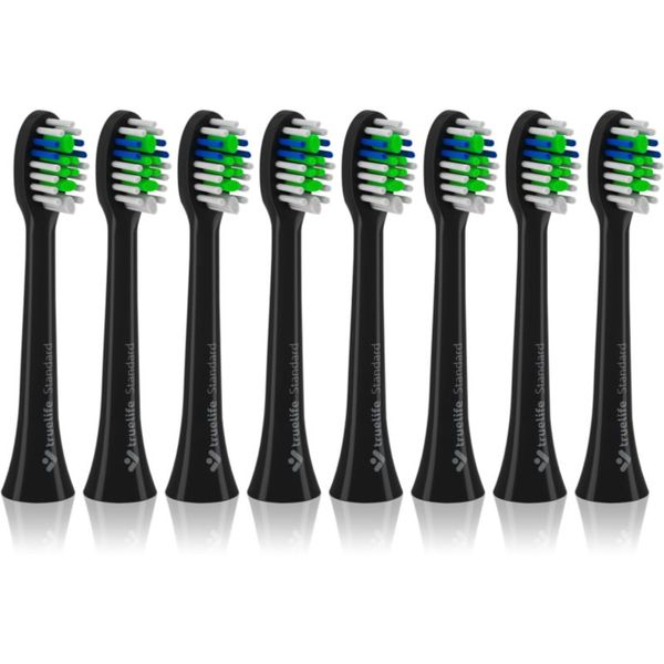 TrueLife TrueLife SonicBrush Compact Black Standard nadomestne glave za zobno ščetko TrueLife SonicBrush Compact-series Black 8 kos