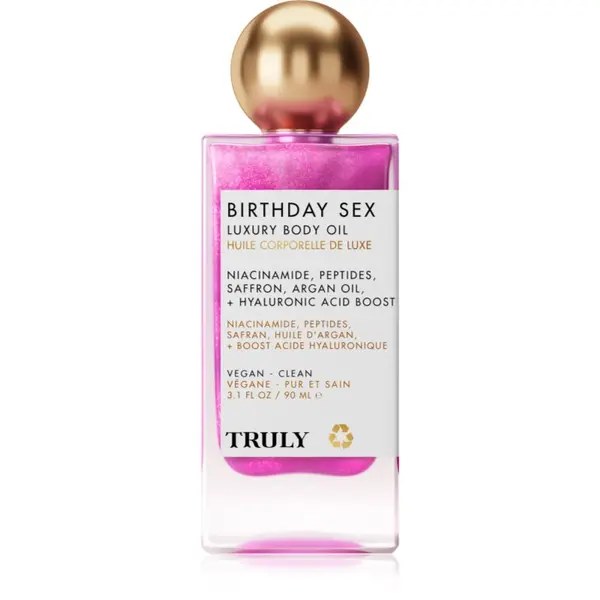 Truly Truly Birthday Sex vlažilno olje za telo s hialuronsko kislino 90 ml