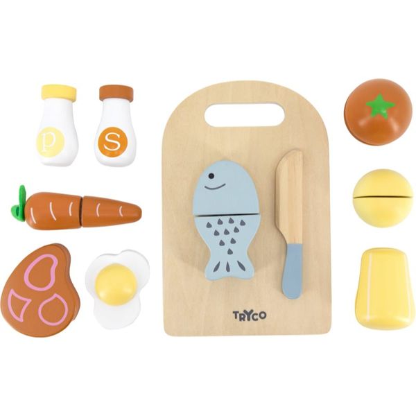 Tryco Tryco Wooden Chopping Board With Food igrača iz lesa 10m+ 1 kos