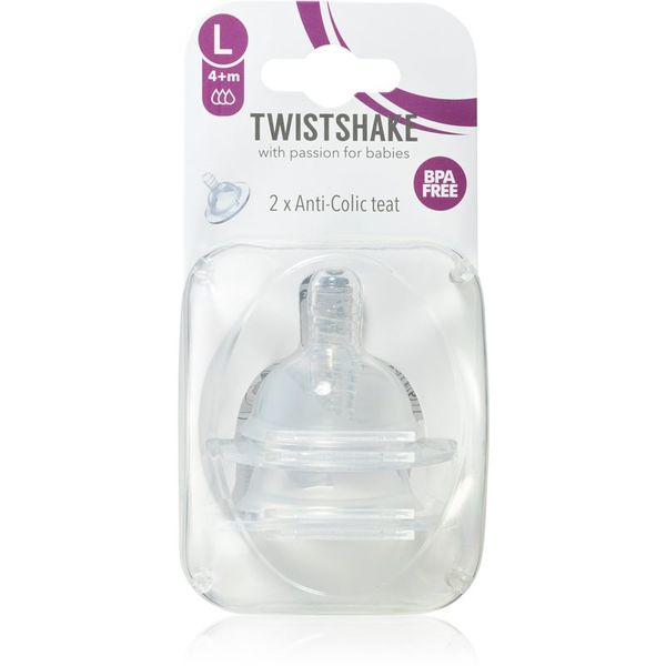 Twistshake Twistshake Anti-Colic Teat cucelj za stekleničko Large 4m+ 2 kos