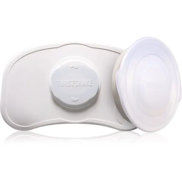 Twistshake Twistshake Click-mat Mini + Plate podloga s krožnikom White 2 kos