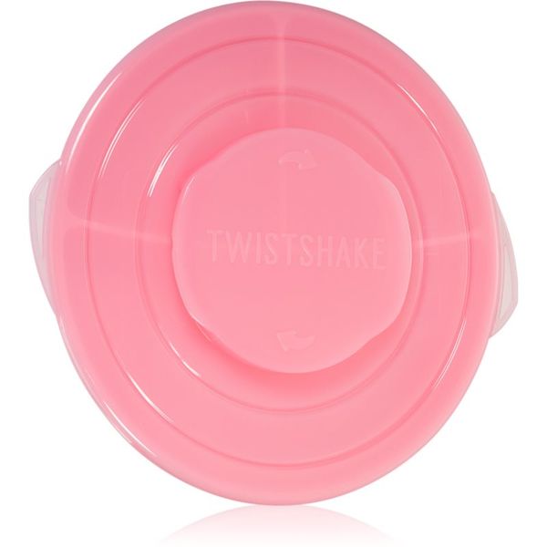 Twistshake Twistshake Divided Plate deljeni krožnik s pokrovčkom Pink 6 m+ 1 kos