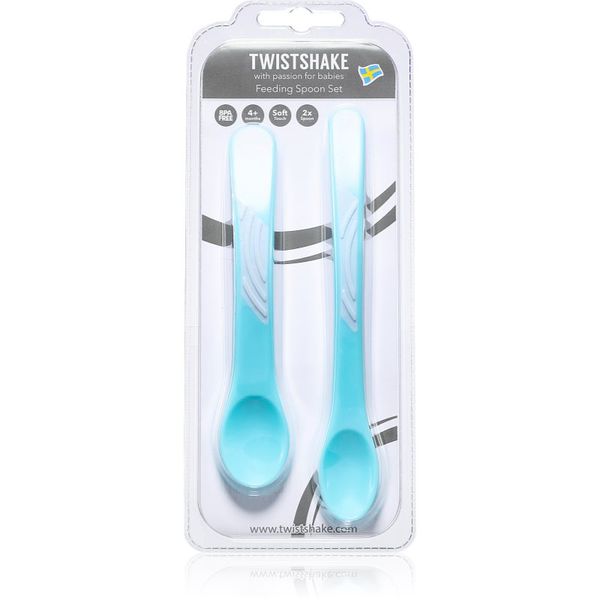 Twistshake Twistshake Feeding Spoon Set žlička 4+m Pastel Blue 2 kos