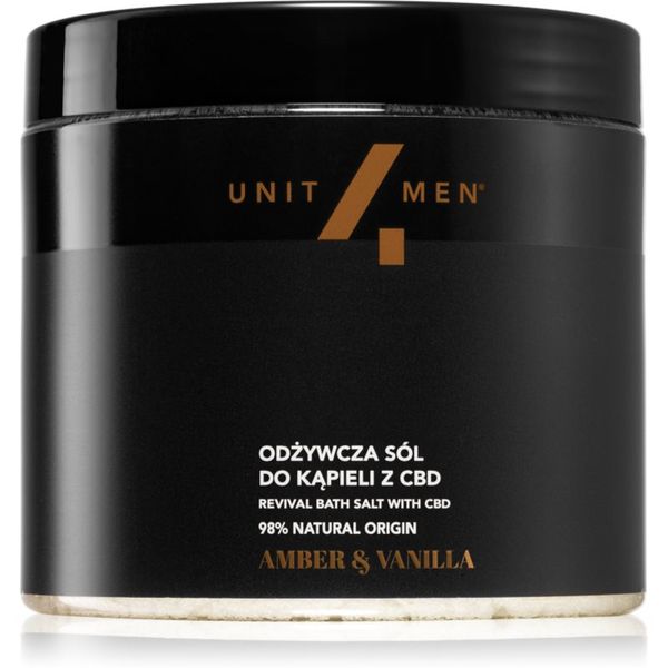 Unit4Men Unit4Men Bath Salt Amber & Vanilla sol za kopel s konopljinim oljem 700 g