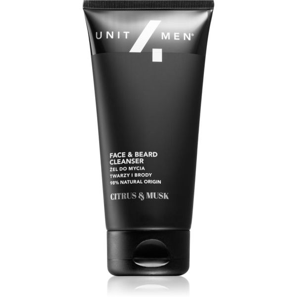 Unit4Men Unit4Men Face & Beard Cleanser Citrus&Musk gel za umivanje za obraz in brado 150 ml