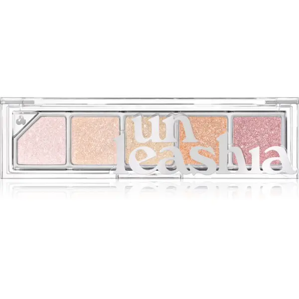 Unleashia Unleashia Mood Shower Face Palette paleta senčil za oči in osvetljevalcev z bisernim sijajem odtenek NO.100 Ballerina 1 kos